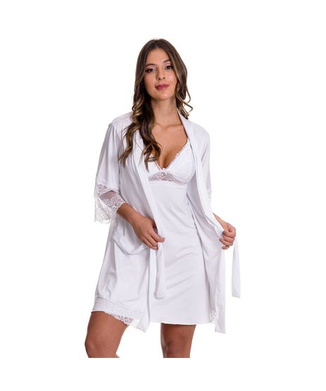 Preços baixos em Pijamas e Robes camisola de cetim Branco para