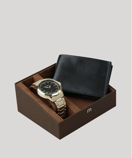 Kit-de-Relogio-Analogico-Mondaine-Masculino---Carteira---99142GPMVDE3KA-Dourado-9354939-Dourado_1