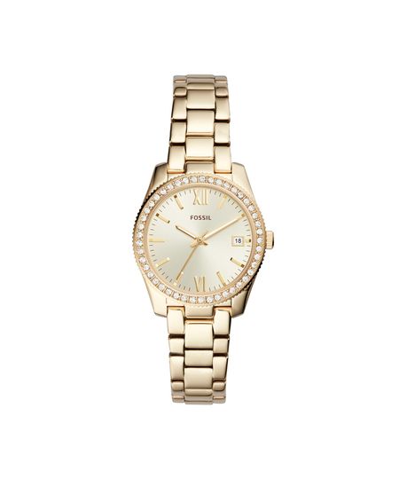 Relógio Fossil Feminino Ladies Scarlette Dourado - ES4374/1DN Menor preço em Relógio Fossil Feminino Ladies Scarlette Dourado - ES4374/1DN