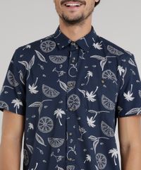 Camisa-Masculina-Estampada-de-Coqueiros-Manga-Curta-Azul-Marinho-9110472-Azul_Marinho_4