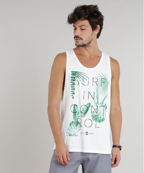 Regata-Masculina-com-Estampa-de-Folhas-Gola-Careca-Branca-9258861-Branco_1
