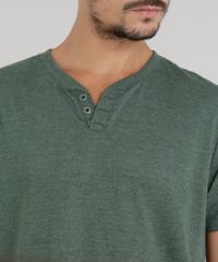 Camiseta-Masculina-Basica-com-Botoes-Manga-Curta-Gola-Careca-Verde-9324950-Verde_4