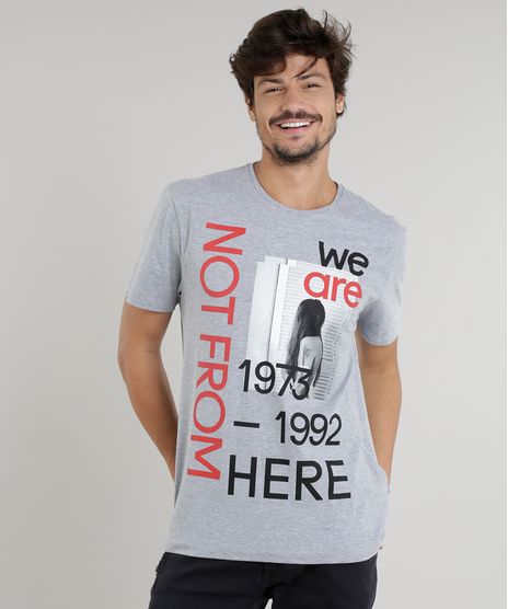 Camiseta-Masculina--We-Are-Not-From-Here--Manga-Curta-Gola-Careca-Cinza-Mescla-9203366-Cinza_Mescla_1