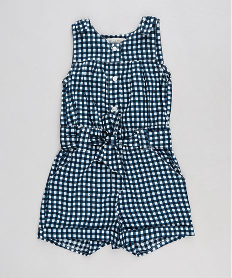 Macaquinho-Infantil-Estampado-Xadrez-com-Lacos-e-Faixa-Azul-Marinho-9174588-Azul_Marinho_1
