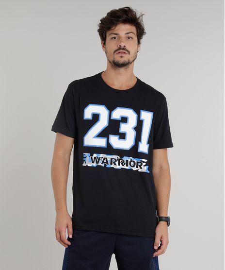 Camiseta-Masculina-Esportiva-Ace--231-Warrior--Manga-Curta-Gola-Careca-Preta-9333840-Preto_1