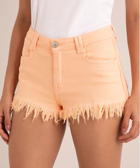 short-de-sarja-cintura-alta-com-barra-desfiada-laranja-1012592-Laranja_1