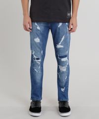 Calca-Jeans-Masculina-Carrot-Destroyed-Azul-Medio-9203955-Azul_Medio_1