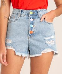 short-mom-jeans-marmorizado-cintura-super-alta-com-botoes-coloridos-destroyed-azul-claro-1015521-Azul_Claro_2