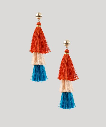 Brinco-Feminino-com-Tassel-Colorido-Dourado-9207152-Dourado_1