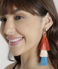 Brinco-Feminino-com-Tassel-Colorido-Dourado-9207152-Dourado_2