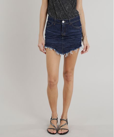 Saia-Jeans-Feminina-Diamond-e-Barra-Desfiada-Azul-Escuro-9319562-Azul_Escuro_1