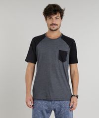 Camiseta-Masculina-Raglan-com-Bolso-Manga-Curta-Gola-Careca-Cinza-Mescla-Escuro-8754505-Cinza_Mescla_Escuro_1