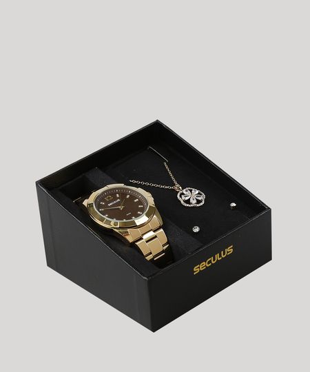 Kit-de-Relogio-Analogico-Seculus-Feminino---Colar---Brinco-de-Perola---83380LPMVBE2K-Dourado-9339820-Dourado_1 Kit-de-Relogio-Analogico-Seculus-Feminino---Colar---Brinco-de-Perola---83380LPMVBE2K-Dourado-9339820-Dourado_1
