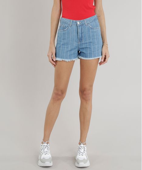 short jeans listrado