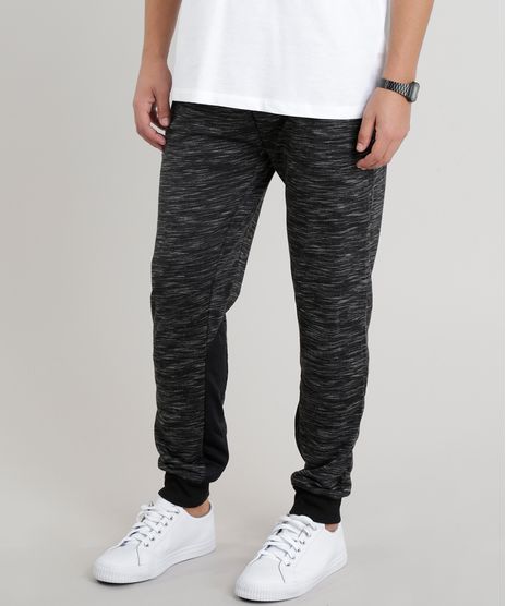 Calca-Masculina-Relaxed-em-Moletom-com-Recortes-Cinza-Mescla-Escuro-9113226-Cinza_Mescla_Escuro_1