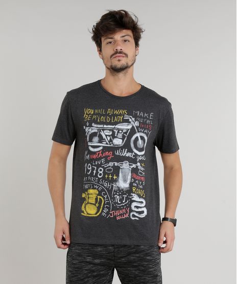 Camiseta-Masculina--Famous--Manga-Curta-Gola-Careca-Cinza-Mescla-Escuro-9203364-Cinza_Mescla_Escuro_1