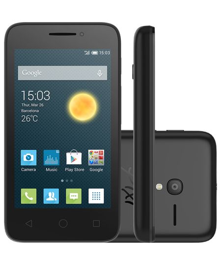 Celular Smartphone Alcatel Pixi 3 Ot4013 4gb Preto - Dual Chip