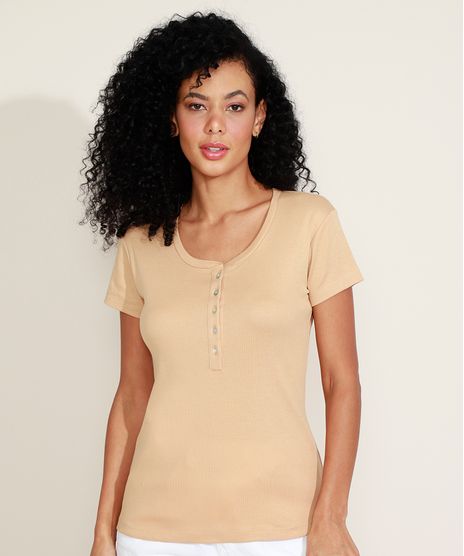 Camiseta-Feminina-Basica-com-Botoes-Manga-Curta-Decote-Redondo-Rose-8958784-Rose_2_1