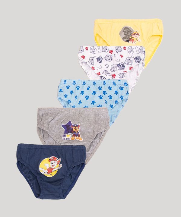 kit de 5 cuecas infantis patrulha canina colorido 2