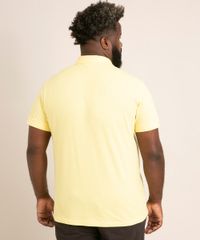 Polo-de-Piquet-Plus-Size-Basica-com-Bordado-Manga-Curta-amarela-9960839-Amarelo_2