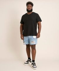 Camiseta-Plus-Size-Basica-Manga-Curta-Gola-V-preta-9980046-Preto_3