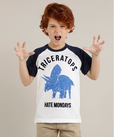 Camiseta-Infantil-Raglan--Triceratops--Dinossauro-Manga-Curta-Gola-Careca-Off-White-9232621-Off_White_1