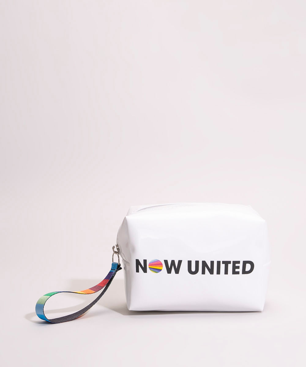 necessaire infantil estampada now united branca