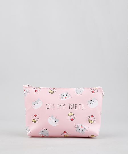 Necessaire-Feminina-Estampada-de-Ratinhos-Rosa-Claro-9325475-Rosa_Claro_1