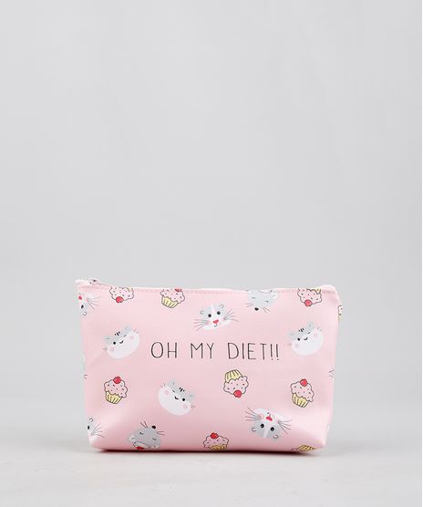 Necessaire-Feminina-Estampada-de-Ratinhos-Rosa-Claro-9325475-Rosa_Claro_1
