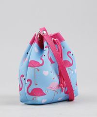 Bolsa-Infantil-Estampada-de-Flamingos---Elasticos-de-Cabelo-Azul-Claro-9239121-Azul_Claro_2