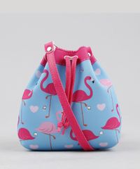 Bolsa-Infantil-Estampada-de-Flamingos---Elasticos-de-Cabelo-Azul-Claro-9239121-Azul_Claro_3