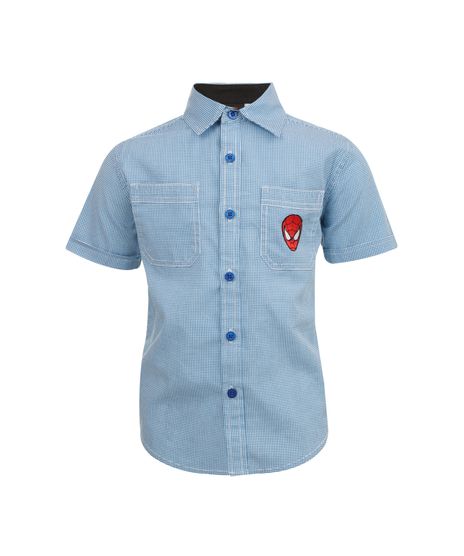 Camisa-Quadriculada-com-Bordado-Homem-Aranha--Azul-Claro-7980663-Azul_Claro_1