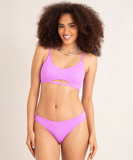Rosa Solo 2 Bikini Floral Purple Plus Bikini, 2X-4X