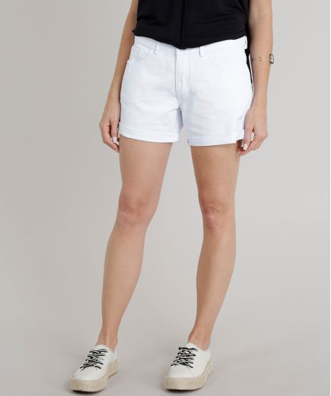Short-de-Sarja-Feminino-Midi-com-Barra-Dobrada-Branco-9326561-Branco_1