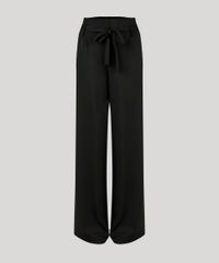 Calca-Feminina-Pantalona-de-Malha-com-Faixa-para-Amarrar-Preta-9253251-Preto_3