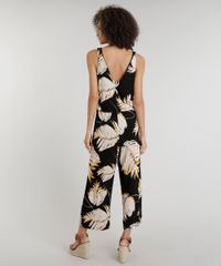 Macacao-Feminino-Pantacourt-Decote-V-Estampado-de-Folhagem-Preto-9289610-Preto_2