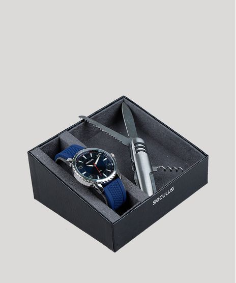 Kit-de-Relogio-Analogico-Seculus-Masculino---Canivete---77038G0SVNI1K-Azul-Marinho-9339919-Azul_Marinho_1
