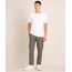 Calça Estampada Xadrez Jogger Slim Chumbo frente