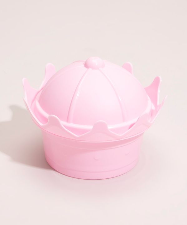 pote para lanche de coroa rosa claro Único
