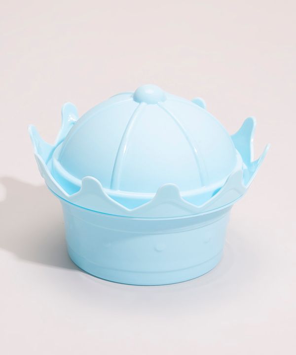 pote para lanche de coroa azul claro Único