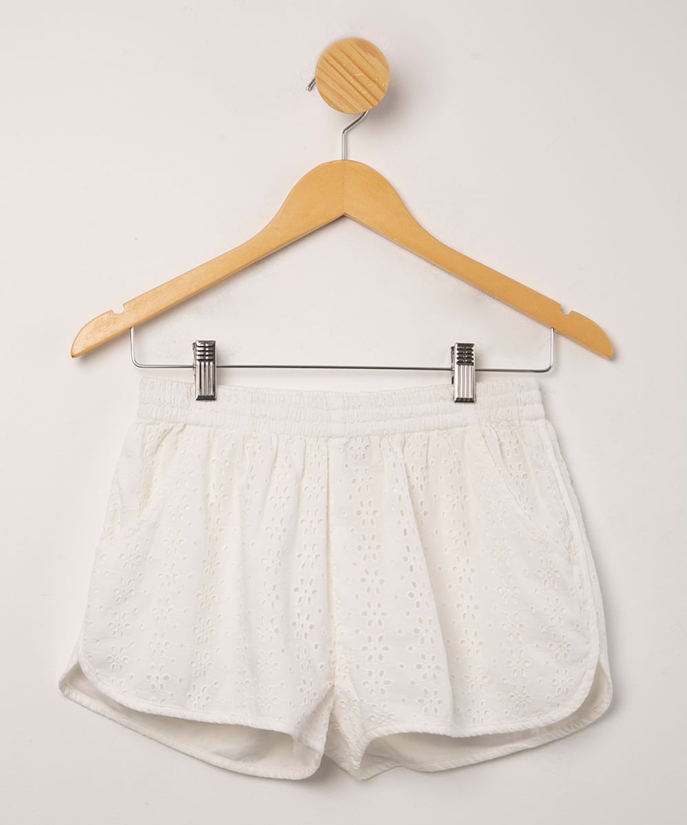 short juvenil running de laise off white