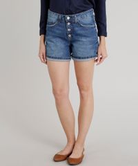Short-Jeans-Feminino-Midi-com-Botoes-Azul-Escuro-9271820-Azul_Escuro_1