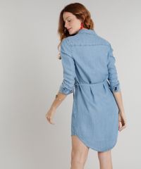 Vestido-Chemise-Jeans-Feminino-com-Cinto-Manga-Longa-Azul-Claro-9274702-Azul_Claro_2