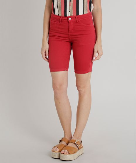 Bermuda-de-Sarja-Feminina-Ciclista-Vermelha-9309024-Vermelho_1