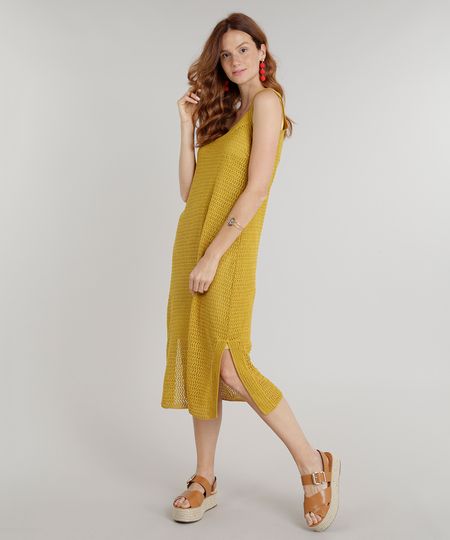 Vestido-Feminino-Midi-em-Croche-Sem-Manga-Decote-Redondo-Mostarda-9260415-Mostarda_1 Vestido-Feminino-Midi-em-Croche-Sem-Manga-Decote-Redondo-Mostarda-9260415-Mostarda_1