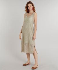 Vestido-Feminino-Midi-em-Croche-Sem-Manga-Decote-Redondo-Kaki-9260415-Kaki_3
