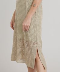 Vestido-Feminino-Midi-em-Croche-Sem-Manga-Decote-Redondo-Kaki-9260415-Kaki_4