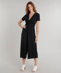 Macacao-Feminino-Pantacourt-Canelado-com-No-Manga-Curta-Decote-V-Preto-9310784-Preto_1