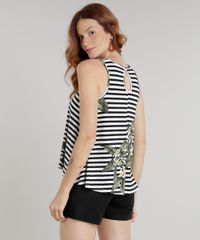 Regata-Feminina-Ampla-Estampada-Listrada-com-Folhas-Decote-Redondo-Off-White-9317747-Off_White_2