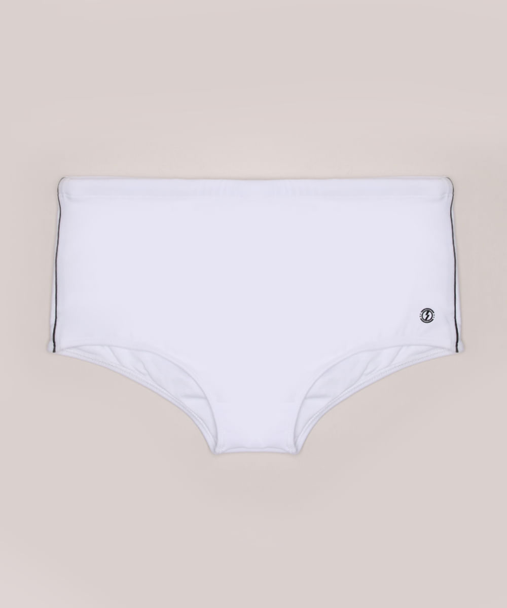 Sunga Masculina Tradicional com Vivo Lateral Branca